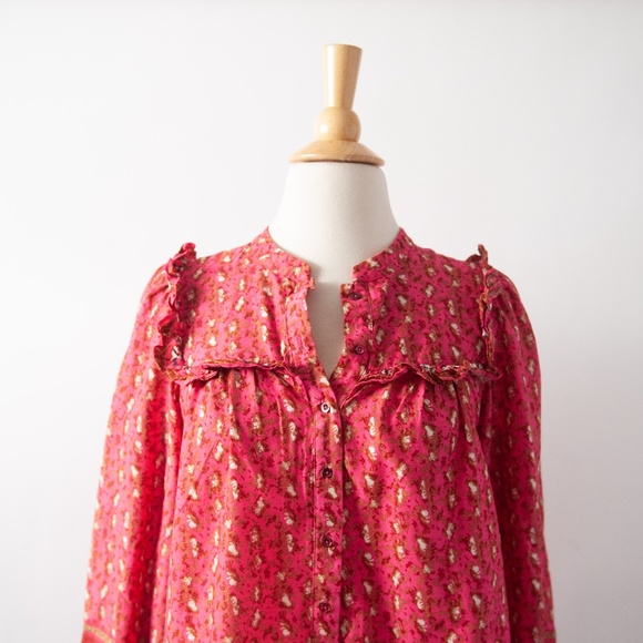 Joie Western Ruffle Button Down Top | Cowgirl - Picture 2 of 10